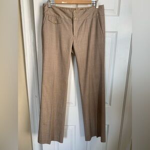 Banana Republic Women’s Light Brown Plaid Wool Blend Stretch Dress Pants sz 6